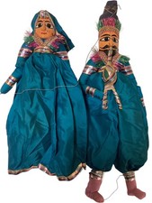 Vintage Handmade Indian Rajasthani Style String Marionette Puppets Costume PPWH