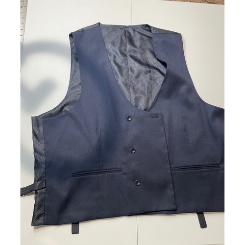 Navy blue double breasted - blue,