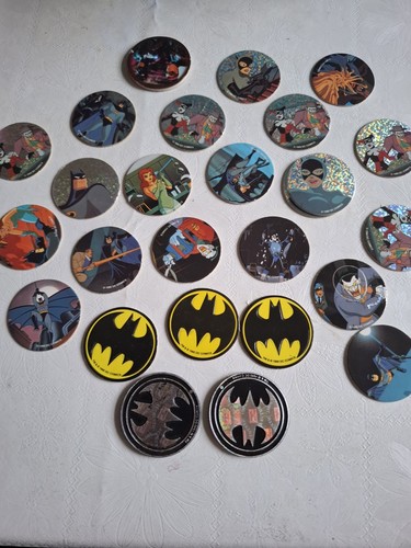 Vintage batman themed pogs - vintage,