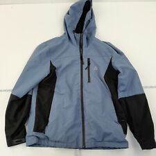 GLACIER POINT Jacket Medium Blue Mens Coat Hooded Lightweight Fleece Lined