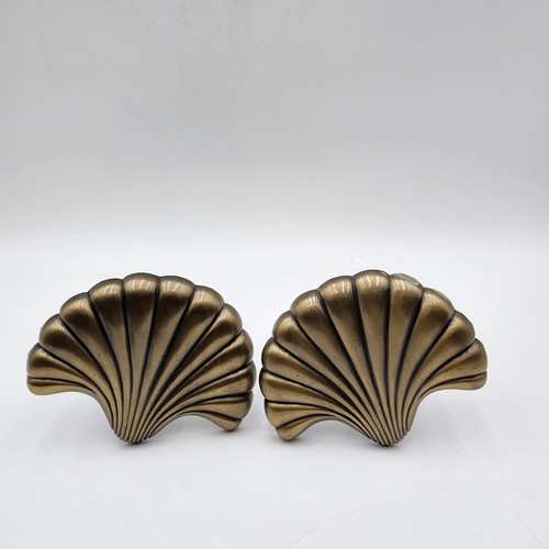 Vintage antique brass scallop - vintage,