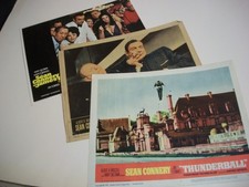 James Bond  lot of 3  lobby cards   1965