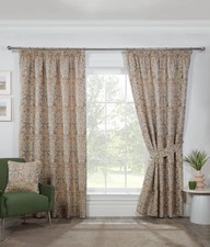 Lined Pencil Pleat Floral Curtains Sundour Kyoto Natural