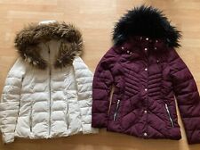 Ladies Size 8 Coat Bundle Miss Selfridge & New Look White Burgundy