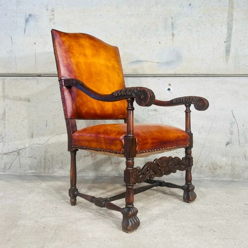 Cromwellian revival carved oak - cromwellian,