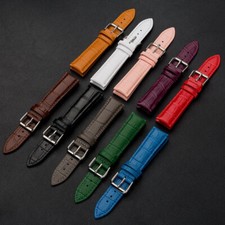 High Quality Genuine Leather Strap Cowhide Colourful Crocodile Grain Watch Band