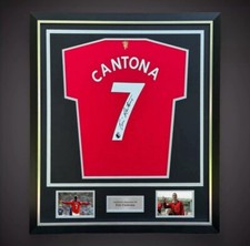 Eric Cantona- Signed And Deluxe Framed Manchester United 21/22 Shirt  Coa £399