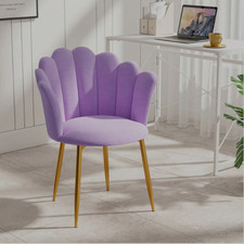 Velvet Armchair with Gold Legs