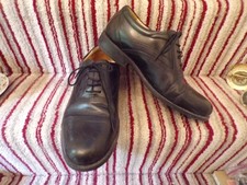 Clarks Extra Wide Fit Men's Size UK 9 Black Leather Lace Up Shoes Oxford Brogues