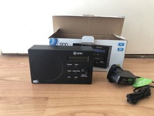 Onn Mini DAB Radio FM AM Portable Antenna With Cable (black)