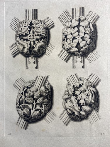 Antique print engraving