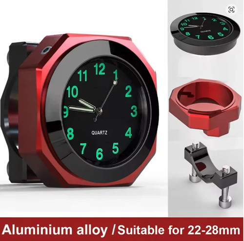 Motorcycle handlebar clock - motorcycle,