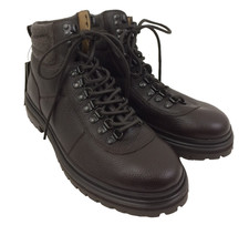 Autograph Men's Ankle Boots Dark Brown Leather Upper Cap Toe Lace Up New F1