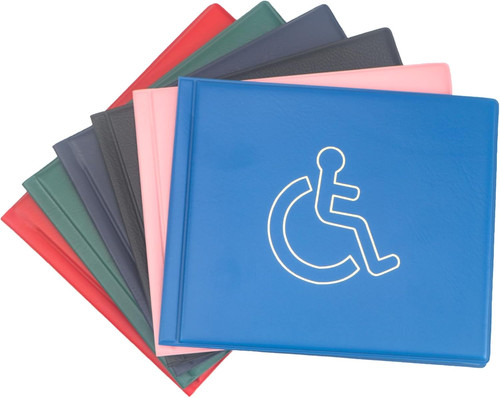 Disabled badge leather - disabled, pu