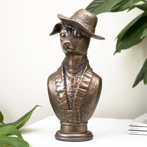 Bronze dapper dog - dapper, statue