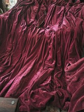 Vintage Cotton Velvet Burgundy