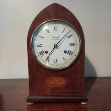 Mahogany Striking 8 Day Mantle Clock For Restoration Overhaul