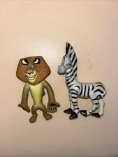 Madagascar Marty & Alex Capri Sun Figure Toy Bundle Zebra Lion 2005 Rubber RARE
