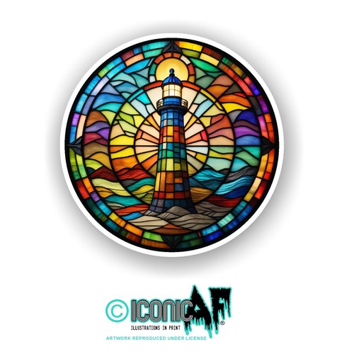 Large round lighthouse - round,