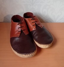 Folk mens leather laced casual