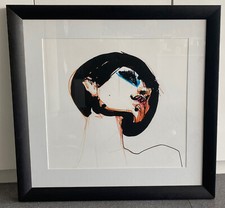 Attractive Cosh Art Print Of Girl with Black Bob