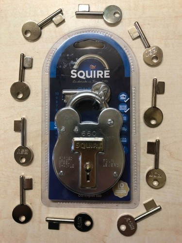 Squire 660 padlock - c/w, 5
