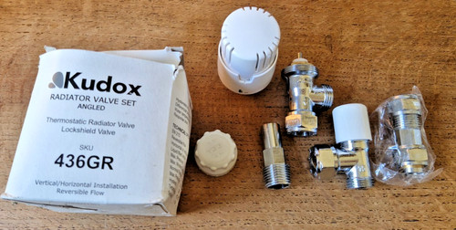 Kudox radiator valve set - valve,