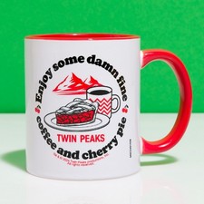 Official Twin Peaks RR Cafe Red Handle Mug