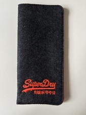 VGC SuperDry Grey Black and Orange Glasses Sunglasses Soft Felt Case