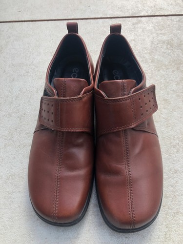 Brown ecco ladies shoes - brown, (shock