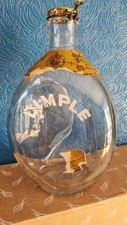 Vintage Dimple Whisky John Haig Wired Empty Glass Bottle With Lid