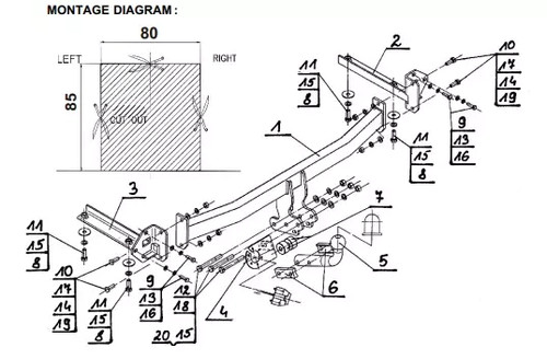 Swan neck tow - swan, honda