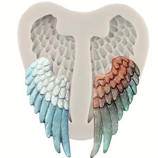 1 x Large Angel Wings Grey