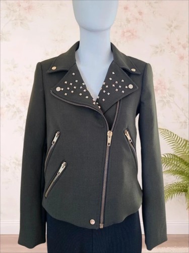 Zara studded biker jacket - biker,