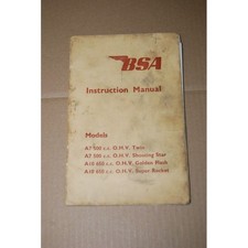 BSA INSTRUCTION MANUAL A7 500