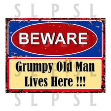 Beware Grumpy Old Man Retro