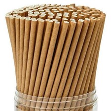 kraft/brown Paper Straws 20cm Biodegradable1/25/50/100/250/500/750/1000/5000/10k