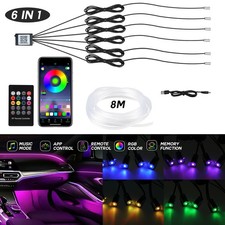 8M RGB LED Car Interior Fiber Optic Strip Lights APP Music For VW Golf MKVI 5K1