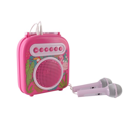 Kids karaoke machine set - karaoke, pink