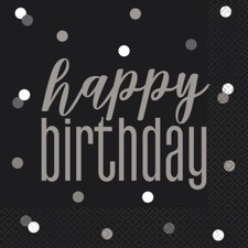 16 Black & Silver Age Birthday