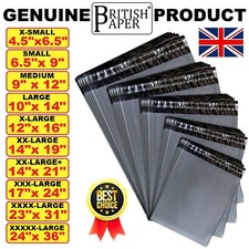 Grey postage mailing bags - grey,