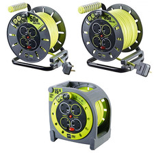 4 WAY 5M/10M/25M CABLE EXTENSION REEL LEAD MAINS SOCKET HEAVY DUTY ELECTRICAL