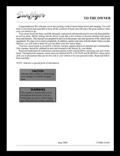 2001 Winnebago Sunflyer Motor Home Owners Manual User Guide Coil Bound