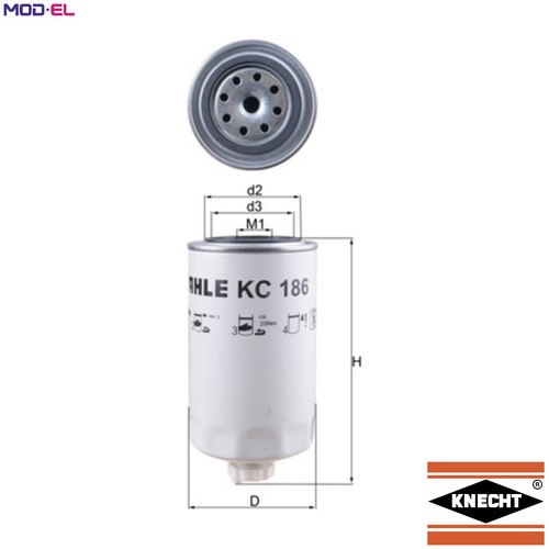 Fuel filter 186 for - kc,