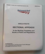 Network Rail Anglia Route Sectional Appendix 2006 Binder size A5 - FREE POSTAGE