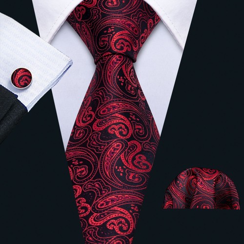 Mens silk burgundy - silk, paisley