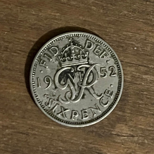 1952 king george sixpence - 1952, vi