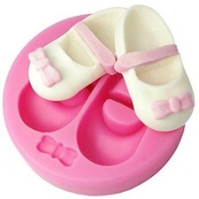 Baby Shoe Fondant Mould Chocolate Cake Decorating Baking Topper Mold Silicone 3D