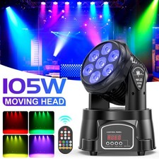 105W 7LED RGBW Stage Moving Head Light Wall Washer Light DMX DJ Party Par Lights