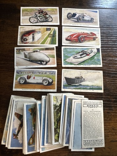 Wills cigarette cards speed - cards,